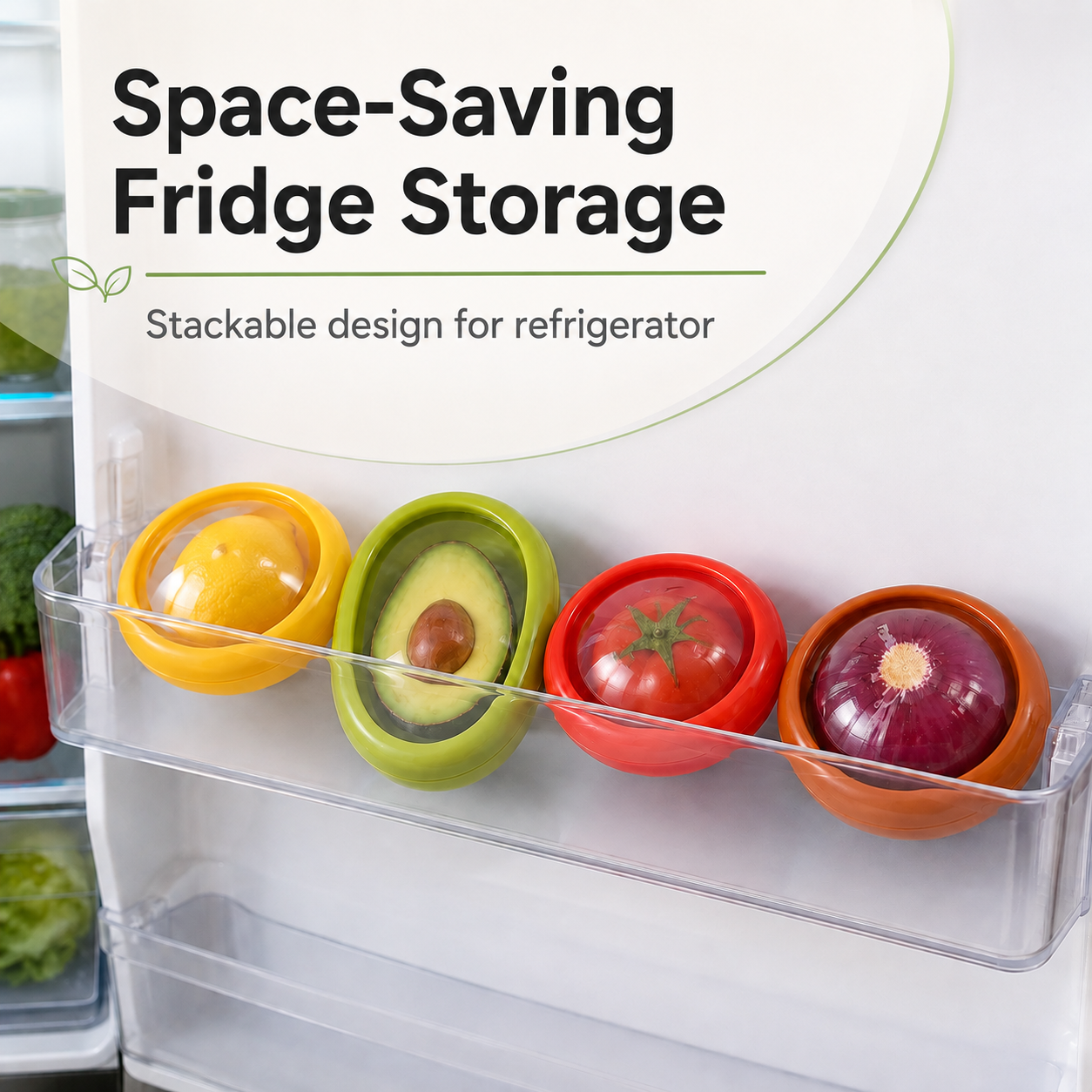 Reusable Fruit Vegetable Keepers Set of 4, Fridge Food Storage Saver